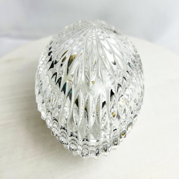 Crystal Vintage Lidded Egg Nachtmann Bleikristall in Box W Germany 5” long - Picture 8 of 11